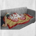 thumbnail image 6 of East Soft Flannel Fleece Blanket, Traditional Symbols with Folk Art Ornamental Monkey in Ethnic Frame Print, Cozy Plush for Indoor and Outdoor Use, 70" x 90", Mustard and Vermilion, by Ambesonne, 6 of 6