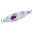 thumbnail image 2 of Cebo Artificial Jigging de 120g, Señuelos de pesca luminosos de doble cara, accesorios para aparejos de pesca, plateado y blanco, 2 of 8