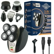 THEMANCODE 5-in-1 Head Shavers for Bald Men, Rechargeable Waterproof Electric Razor Grooming Kit for Men, Gift Choice for Christmas