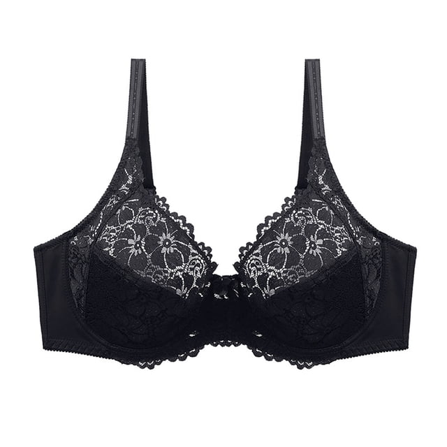 Push Up Bra Womens Lace with Steel Ring Solid Color Sexy Double Breasted Push Up Bra