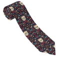 thumbnail image 3 of XMXY Traditional Day Of The Dead Skull Men's Necktie Ties, Formal Bussiness Wedding Party Printed Tie, 3 of 8