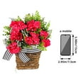 thumbnail image 4 of FAMTKT Spring Wreath, Front Door Wreath, Floral Wreaths Spring Simulation Flower Hanging Basket Outdoor Courtyard Decoration Door Hanging Living Room Decoration Pendant, 4 of 9