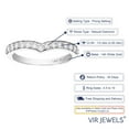 thumbnail image 6 of Vir Jewels 1/2 CTTW V-Shape Diamond Wedding Band with Milgrain 14K White Gold Size 6 Female Adult, 6 of 9