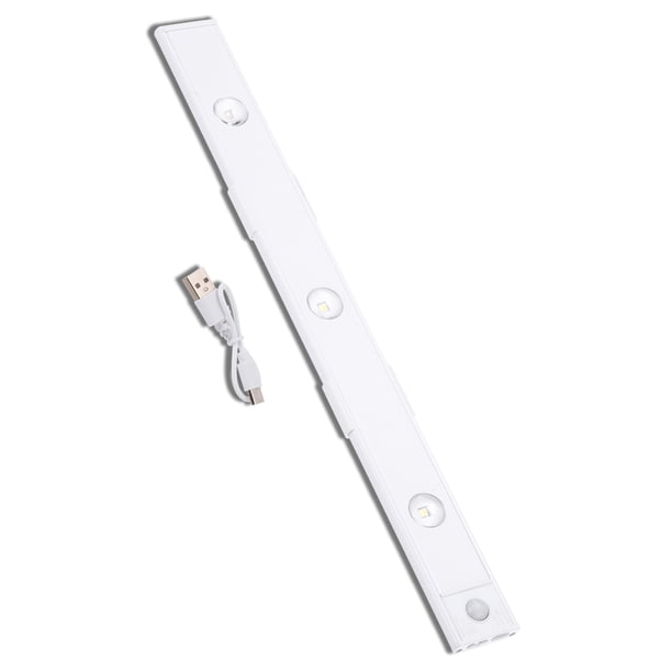 Luz de Gabinete Uxcell de 16", 3 Modos de Luz, Luz de Closet Recargable por USB, Blanco Perla