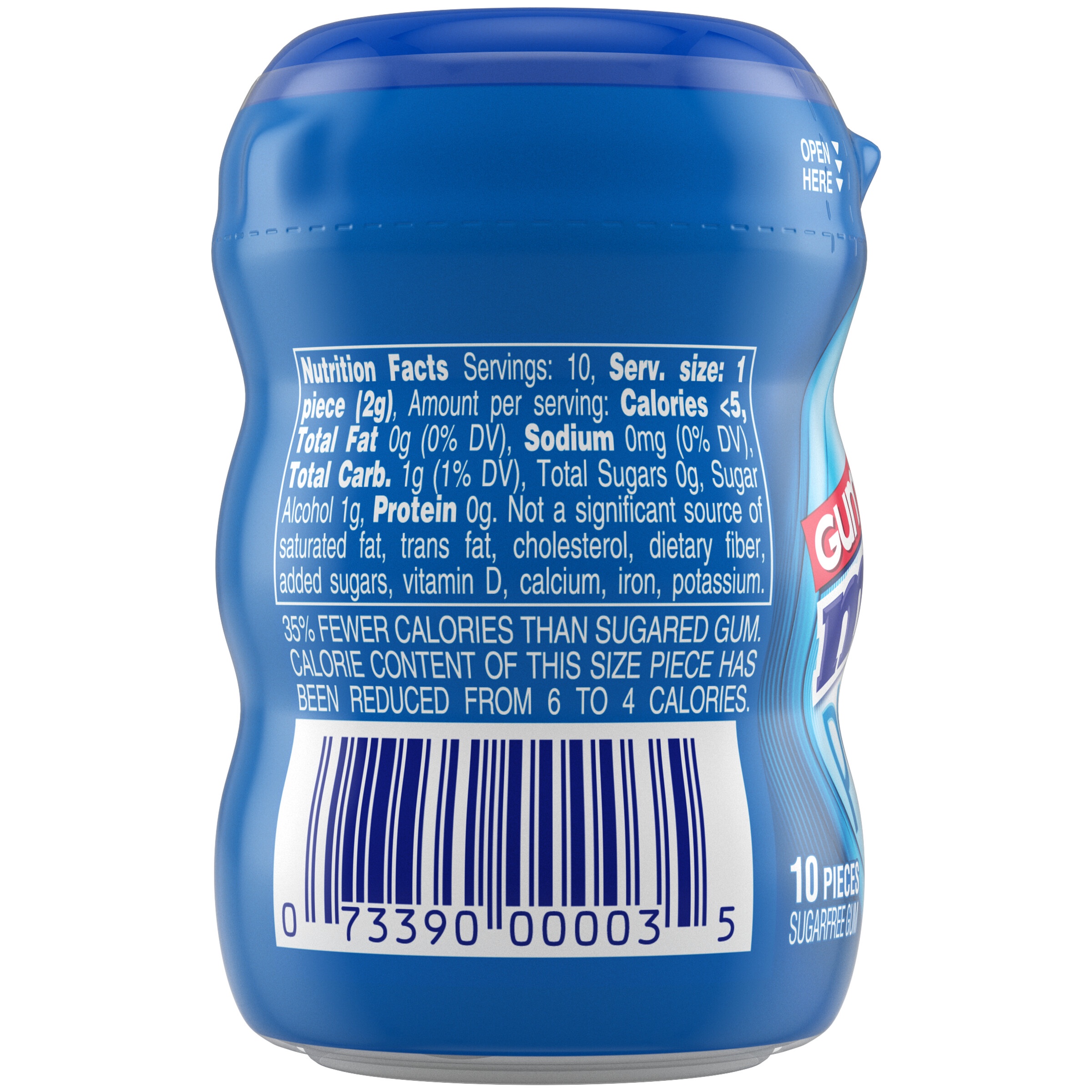 Mentos Pure Fresh Sugar-Free Chewing Gum, Fresh Mint, 10 Piece Bottle