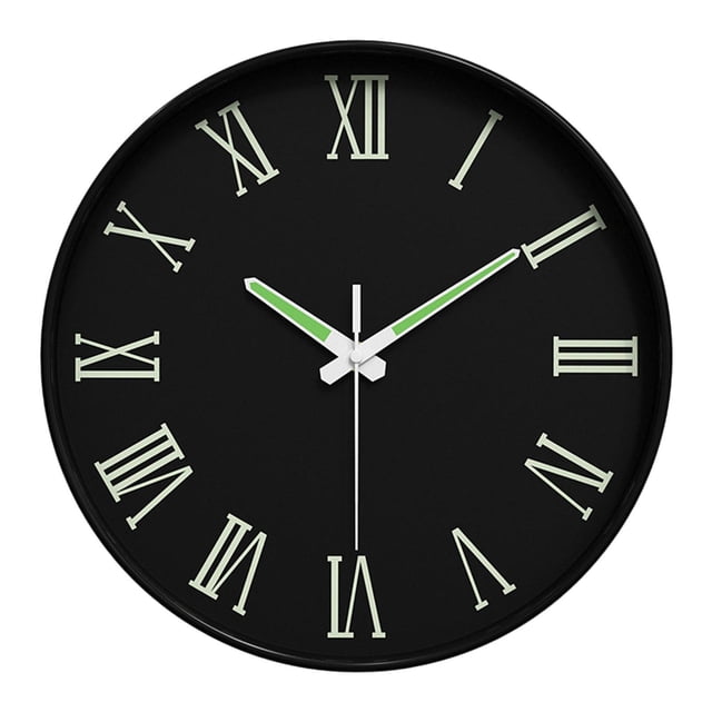 Reloj de pared que en la oscuridad, moderno, con números luminosos, decorativo, para dormitorio, oficina, cocina, regalo de inauguración de la Estilo E