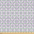 thumbnail image 2 of Ambesonne Christmas Fabric by the Yard Upholstery, Minimalist Knit Squares, 10 Yards, Pastel Purple and White, 2 of 5