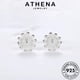thumbnail image 3 of ATHENA Joyería Original Stud Mujeres Pendientes Moissanite Pearl 925 Diamante Plata M017, 3 of 4