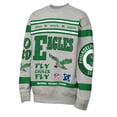 thumbnail image 2 of Youth Mitchell & Ness Gray Philadelphia Eagles Throwback All-Over Print Fleece Sweatshirt, 2 of 3