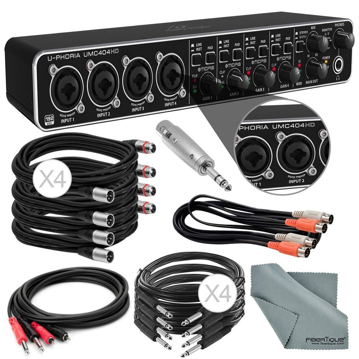 Behringer U-PHORIA UMC404HD USB 2.0 Audio/MIDI Interface and