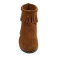 thumbnail image 2 of Minnetonka Children's Back Zipper Boot, Brown 4 Big Kid, 2 of 5
