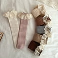 thumbnail image 2 of HS knit mid-calf socks for Kids with lace, high quality knit, 2 of 7