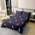 thumbnail image 3 of Erosebridal Deer Bedding Set 100% Cotton Lovely Animals Comforter Cover Full Galaxy Starry Sky Duvet Cover Christmas Snow Winter Bedspread Cover Bedroom Decor, 3 of 6