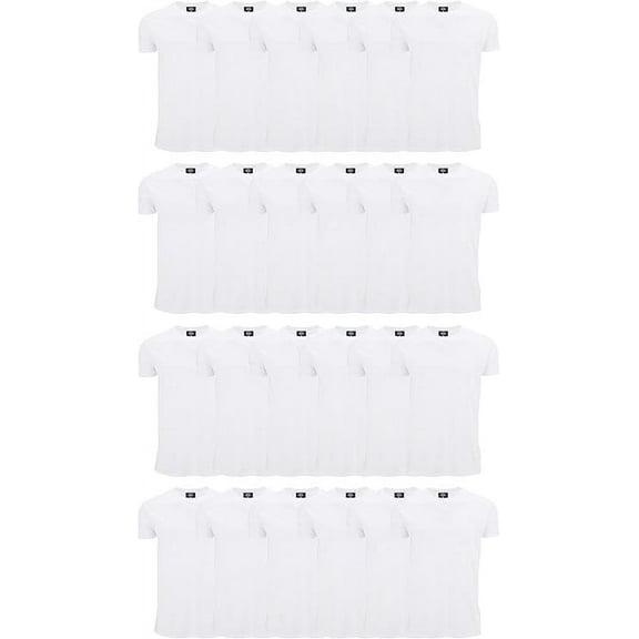 SOCKS'NBULK Mens Cotton Crew Neck Short Sleeve T-Shirts Mix Colors Bulk Pack