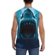 thumbnail image 4 of Fotbe Open-Mouthed Shark Men's Camiseta sin Mangas Estampada para Hombres, Playera Casual para Gimnasio, Entrenamiento, Playa-Medium, 4 of 7