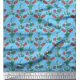 thumbnail image 1 of Soimoi Poly Georgette Fabric Leaves & Floral Print Sewing Fabric Yard 52 Inch Wide, 1 of 3