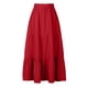 thumbnail image 4 of Faldas de cintura elástica con volantes fruncidos y bolsillos informales sólidos a la moda para mujer Wmkox8yi  FGJ2011, 4 of 5