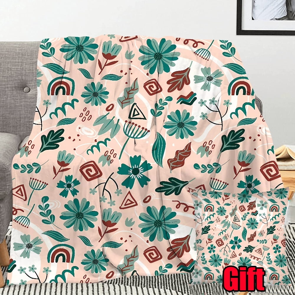 Bohemian Style Throws Blanket With Pillow Case For Bed Couch Living ...