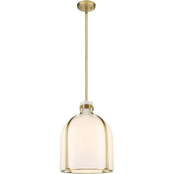 1 Light Chandelier in Transitional Style-16.5 inches Tall and 12.25 inches Wide-Rubbed Brass  Finish Bailey Street Home 372-Bel-4620099