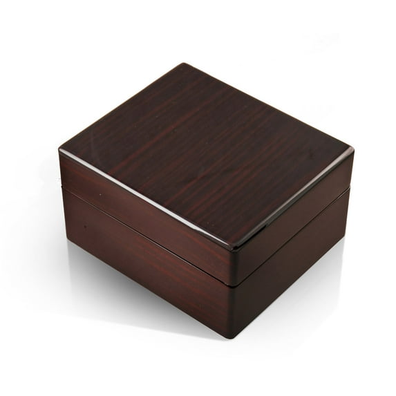 Modern Hi Gloss Macassar Finish 30 Note Music Jewelry Box - Beauty and the Beast