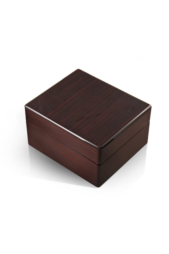 Modern Hi Gloss Macassar Finish 30 Note Music Jewelry Box - Beauty and the Beast