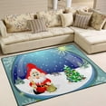 thumbnail image 2 of Coolnut Santa Claus Christmas Snow Globe Lightweight Carpet Mats, 5'3" x 4' Area Soft Rugs, Floor Mat Rug Home Decoration for Kids Room Living Room, 63"x 48", 2 of 6