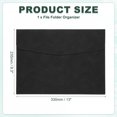 thumbnail image 2 of Uxcell PU Leather A4 File Folder, Document Holder with Snap Closure for Easy Access 1 Black, 2 of 6