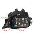 thumbnail image 2 of Mochila ZAROXOXS Kawaii Ita con diseño de gato cruzado con pantalla de alfileres, 2 of 7