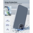 thumbnail image 4 of Designed for iPhone 15 Case, Silicone Phone Case [Military Grade Drop Protection] [Anti-Scratch Microfiber Lining] Silicone Ultra Slim Cover Shockproof Phone Cases 6.1 inch, Lavender Gray, 4 of 14