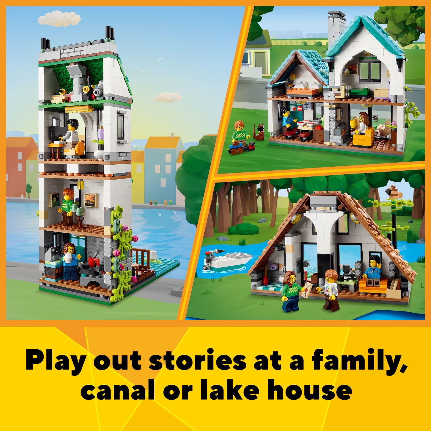LEGO Creator 3 in 1 Cozy House Building Kit, 31139, 808 Pieces