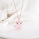 thumbnail image 4 of 2019 Collar de rosas de regalo de oro de cristal de cerdo para chica para mujeres lindos collares colgantes, 4 of 8