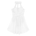 thumbnail image 4 of Miutii Kids Girls Ballet Leotard Dancewear Dress Gymnastics Lyrical Contemporary Performance Dress Ivory 10, 4 of 8