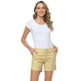 thumbnail image 4 of HDE Women Chino Shorts 5" Inseam Summer Shorts, 4 of 5