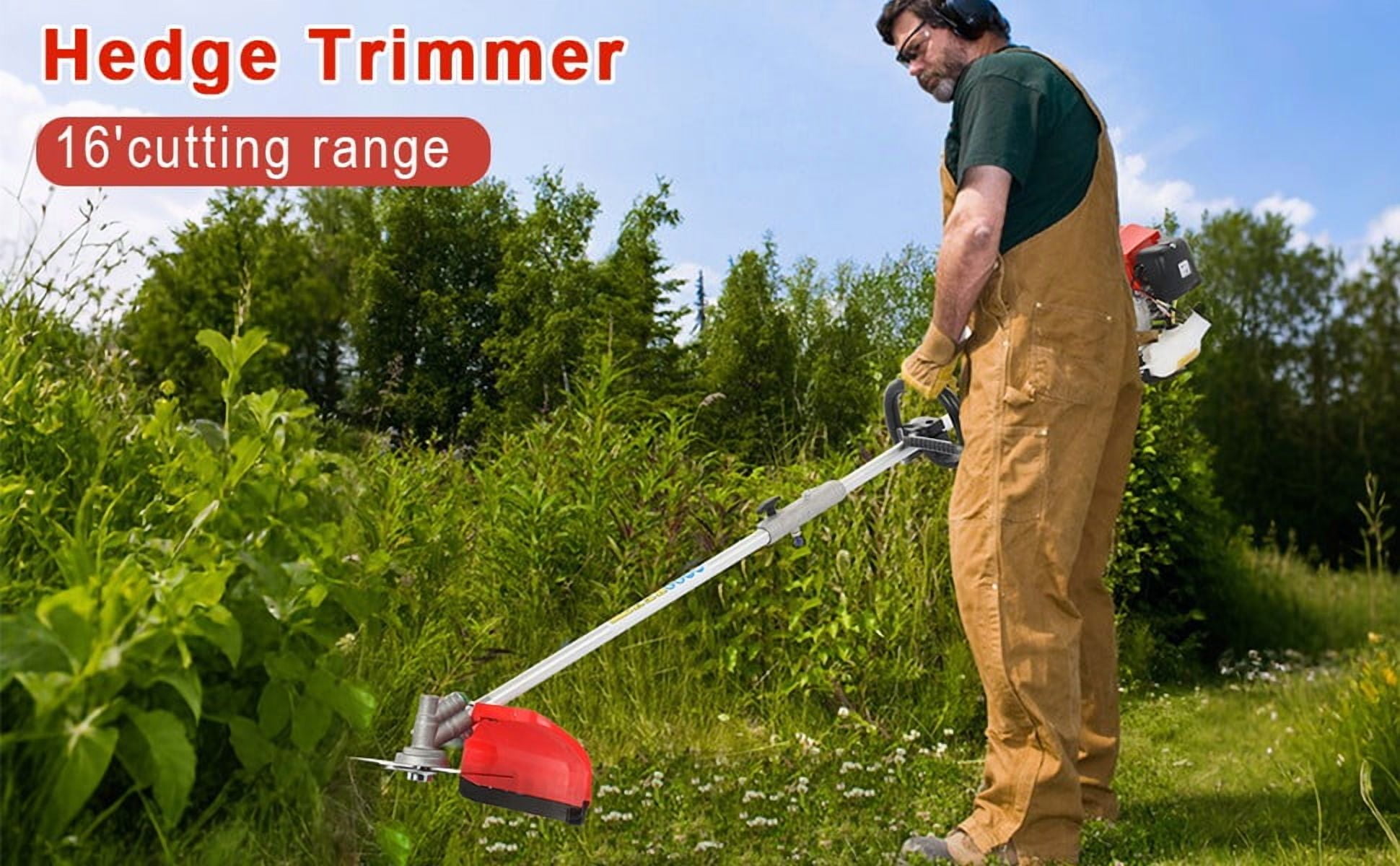 5-in-1 Lawn Mower,52CC 2-Stroke Gas Powe Weed Wacker,Multi-Functional Lawn Mower Hedge Trimmer Chainsaw Brush Cutter,Weed Eater for Grass and Bush