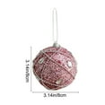 thumbnail image 3 of AuroraX Foam Christmas Decoration Set 2 Pcs Contemporary Hanging Ball Ornaments Decorative 3.1" Neutral for Xmas Gifts,Christma Tree,Party Decor, 3 of 6