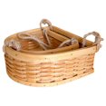 thumbnail image 1 of Cesta de pared Cestas colgantes Cestas de almacenamiento de frutas Cestas tejidas pequeñas para recoger frutas Cuerda de madera, 1 of 6