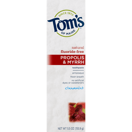 Tom's Of Maine Propolis & Myrrh Toothpaste Fluoride-Free Cinnamint, 5.5 OZ