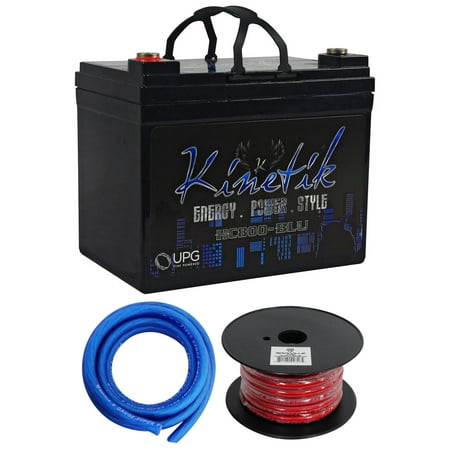 Kinetik HC800-BLU 800 Watt Car Audio Blue Battery/Power Cell+Power/Ground