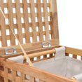 thumbnail image 3 of vidaXL Laundry Chest Basket with Removable Fabric Inner Bag Solid Wood Walnut, 3 of 6