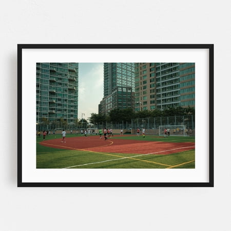 Soccer, Long Island City 02 - Queens New York Photography Cityscape Street Photography Architecture Sports Black Framed Wall Art Print 5 x 7 inches
