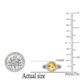 thumbnail image 4 of Dazzlingrock Collection 7mm Cushion Citrine & Round White Diamond Halo Split Shank Engagement Ring for Women (0.25 ctw, Color I-J, Clarity I2-I3) in 925 Sterling Silver, Size 6, 4 of 5