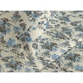 thumbnail image 3 of Ambesonne Spring Quilted Coverlet 3 Pcs, Retro Roses Love Art Design, Queen Size, Cream Ceil Blue and Grey, 3 of 4