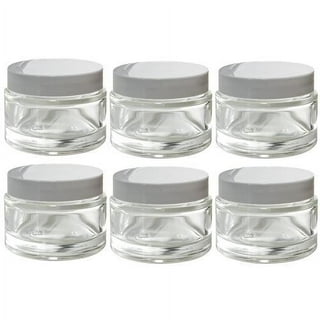 2oz Glass Jars 24 Pack, Hoa Kinh Mini Round Pink Glass Jars with Inner  Liners and Pink Lids, Perfect for Storing Lotions, Powders and Ointments.