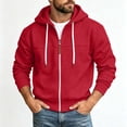 thumbnail image 3 of Zysthvn Workout Mens Winter Hoodies Full Zip Casual Sweatshirts for Men Hooded Drawstring Long Sleeve Solid Basic, 3 of 7