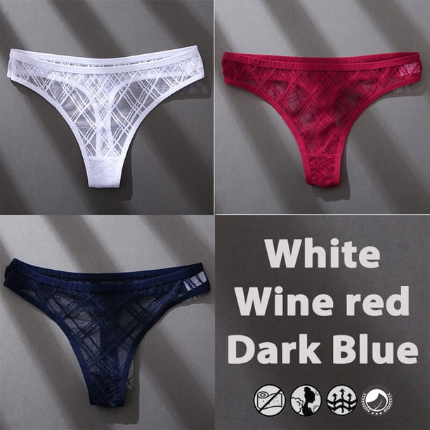 3 unids/set sexy bragas g-string encaje ropa interior mujeres tanga pantalones de cintura baja mujer lencería perspectiva calzoncillos íntimos calzoncillos íntimospangjing