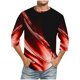 thumbnail image 1 of Blusas y camisas de manga larga con cuello redondo para hombre, blusa informal con cuello redondo y manga corta, blusa estampada de poliéster para hombre., 1 of 2