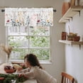 thumbnail image 6 of nqOlkjepod Botanical Floral Farmhouse Short Window Curtain Valances, Spring Summer Farmhouse Flowers Rod Pocket Kitchen Valances for Living Room Bedroom Bathroom Cafe, 1 Panel - 54" x 18", 6 of 8