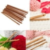 12 Size Bamboo Handle Crochet Hook Knit Yarn Craft Knitting Needle Set New