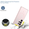 thumbnail image 2 of for Samsung Galaxy S25 Ultra Case Translucent Magnetic Compatible with Magsafe Charger, Cute Thin Slim Anti-Yellow Acrylic, Hybird Hard Plastic & Silicone Girly Phone Case for Women Men, Pink, 2 of 4