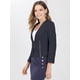 thumbnail image 4 of INSPIRE CHIC Oficina de trabajo para mujer, sin cuello, con cremallera, abrigo corto, traje, chaqueta, chaqueta cortada Azul marino XS, 4 of 6